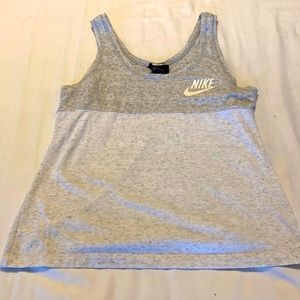Nike gray and cream tank top